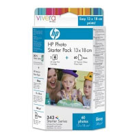 Pack de iniciacin a la fotografa HP serie 343 con tintas Vivera, 13 x 18 cm/60 hojas (Q7922EE)